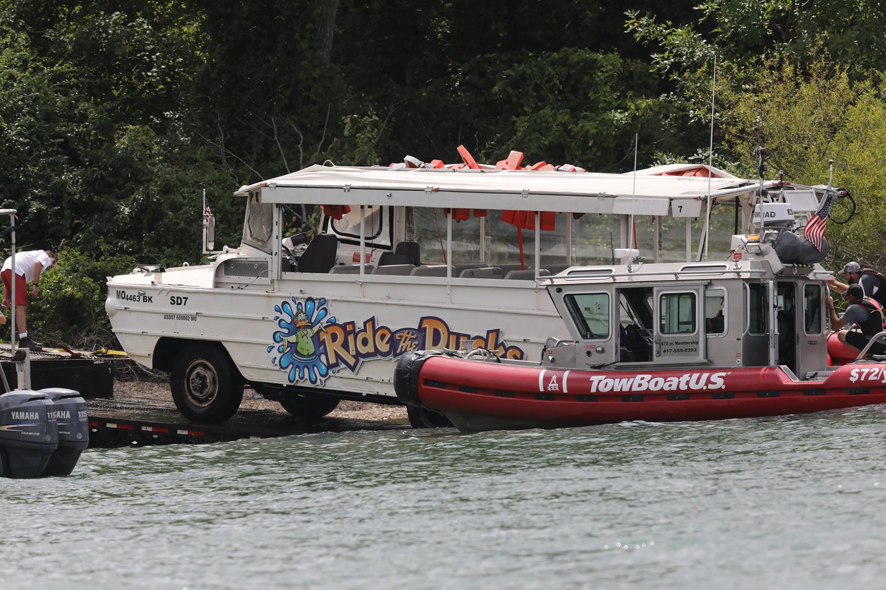 Duck Boat recovered from the bottom of Table Rock Lake